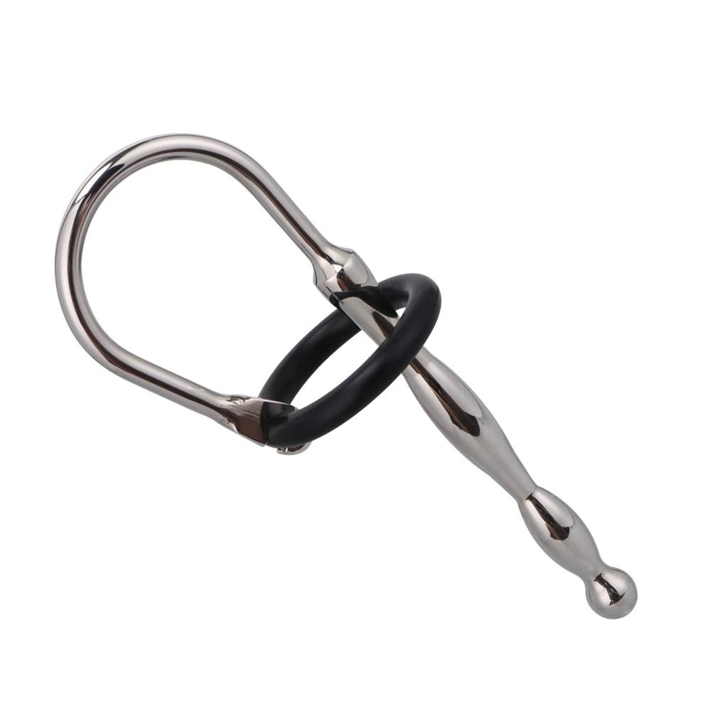 Stainless Steel Penis Plug Cock Ring Sounding Rod Chastity Urethral Dilator Sex Toys For Men Penis Insert Uretral Stimulator