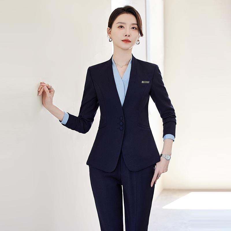 Set costum profesional de înaltă calitate pentru femei, pentru recepție hotelieră și îmbrăcăminte de lucru pentru salon de înfrumusețare