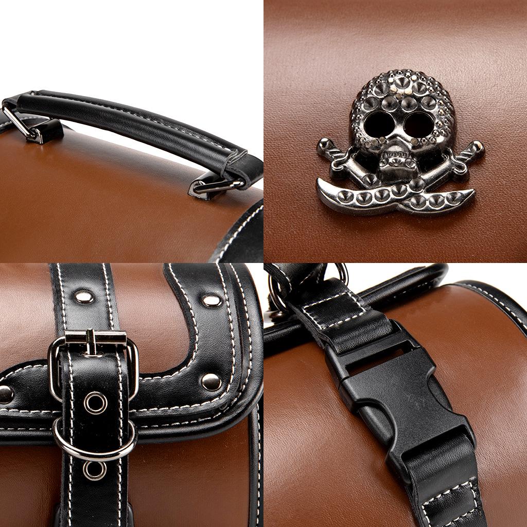 European-American Punk Harley Motorcycle Waterproof Front Bag with Contrast Design