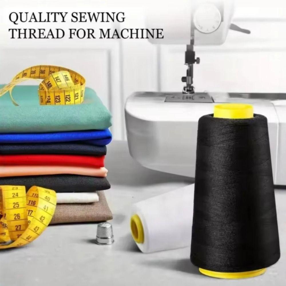 DIY Cones Spool 402 Sewing Thread 3000yards Black White Polyester Thread Sewing Thread Household