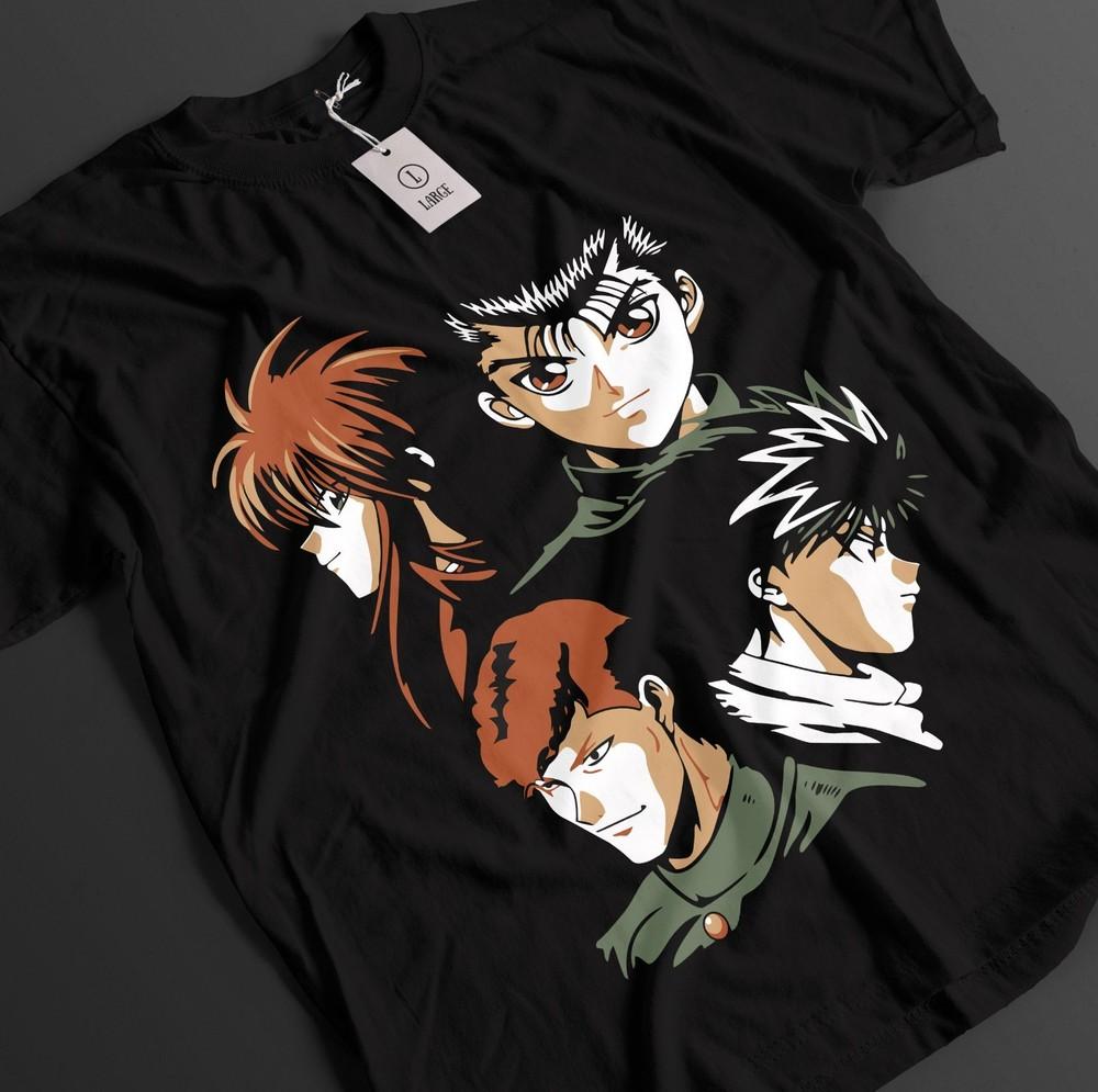 

Yu Yu Hakusho Shirt Yusuke Tshirt Hiei T-Shirt Yoko Kurama Top Anime Unisex Tee 4XL