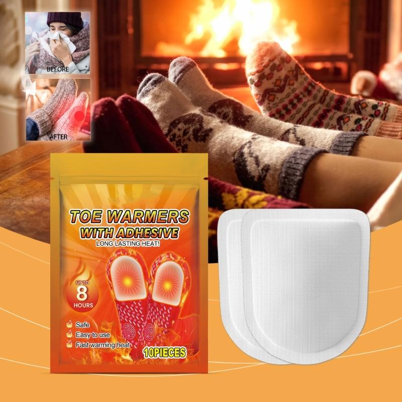 Disposable Toe Warmers Long Heating 8Hours Warm Foot Warmer Toe Heat Pads for Outdoor Activities