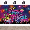 Cartoon Photo Background Banner Festive Happy New Year Decorations  Home Party Decor
