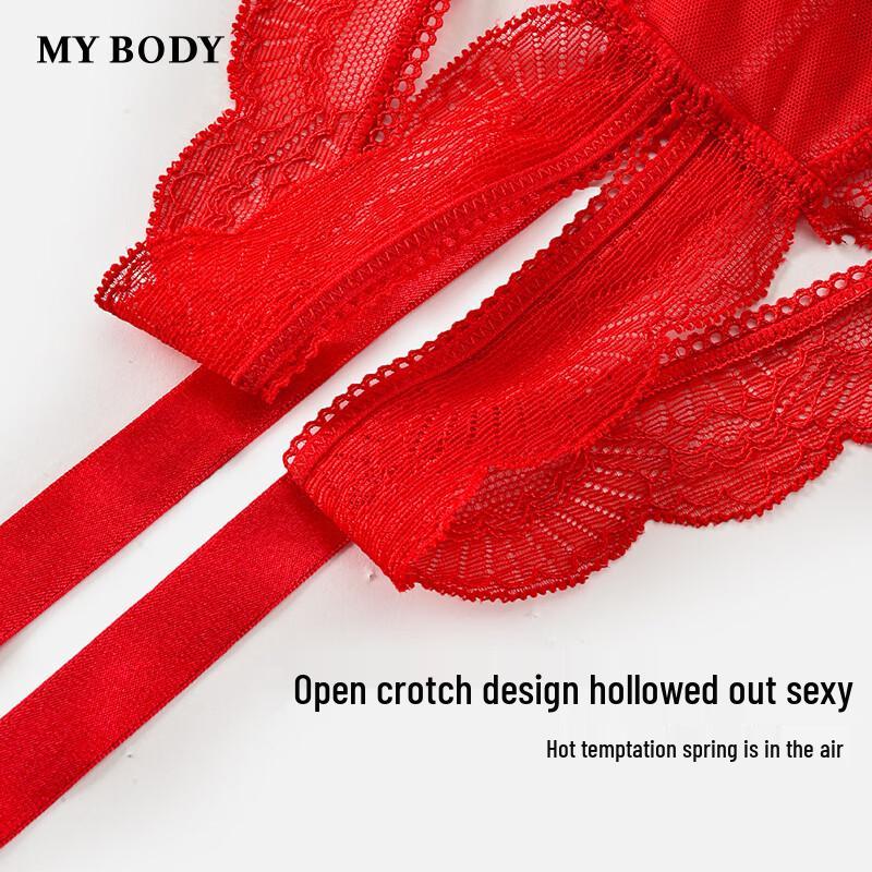 String Sexy Papillon à Nouer pour Femme avec Entrejambe Ouvert et Clochette