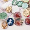 Enamel Copper Head 3D Relief Fire Paint Copper Head Classic Vintage Sealing Wax Copper Head Invitation Envelope for Wedding Card