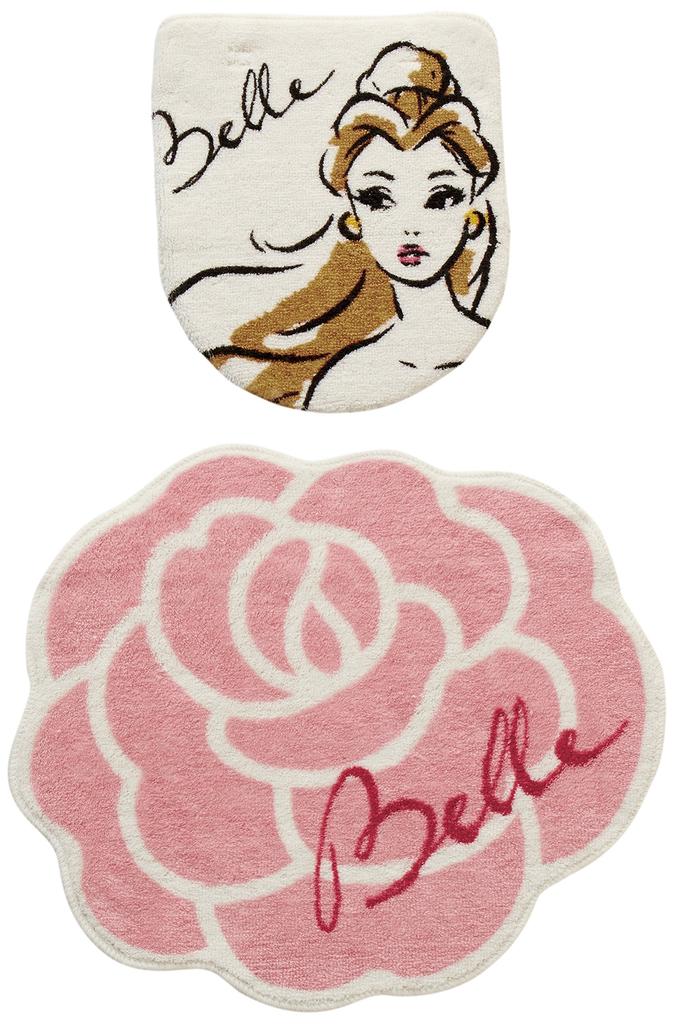 Disney Beauty and the Beast Belle Toilet Lid Cover Mat Set & (2 Pieces) 100210701301-01-01