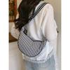 Simple Design Women's Plaid Hobos Shoulder Bag Versatile Female Nyl Crossbody Bags Travel Girls Underarm Bag Handbags Purse