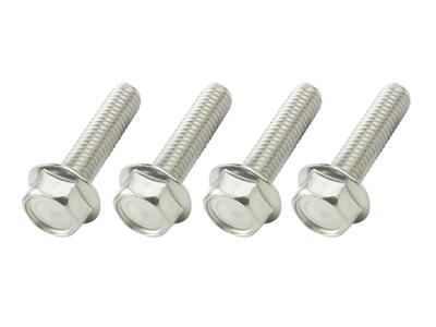 POSH FAITH Motorcycle Supplies Flange Hex Bolt Stainless Steel 4