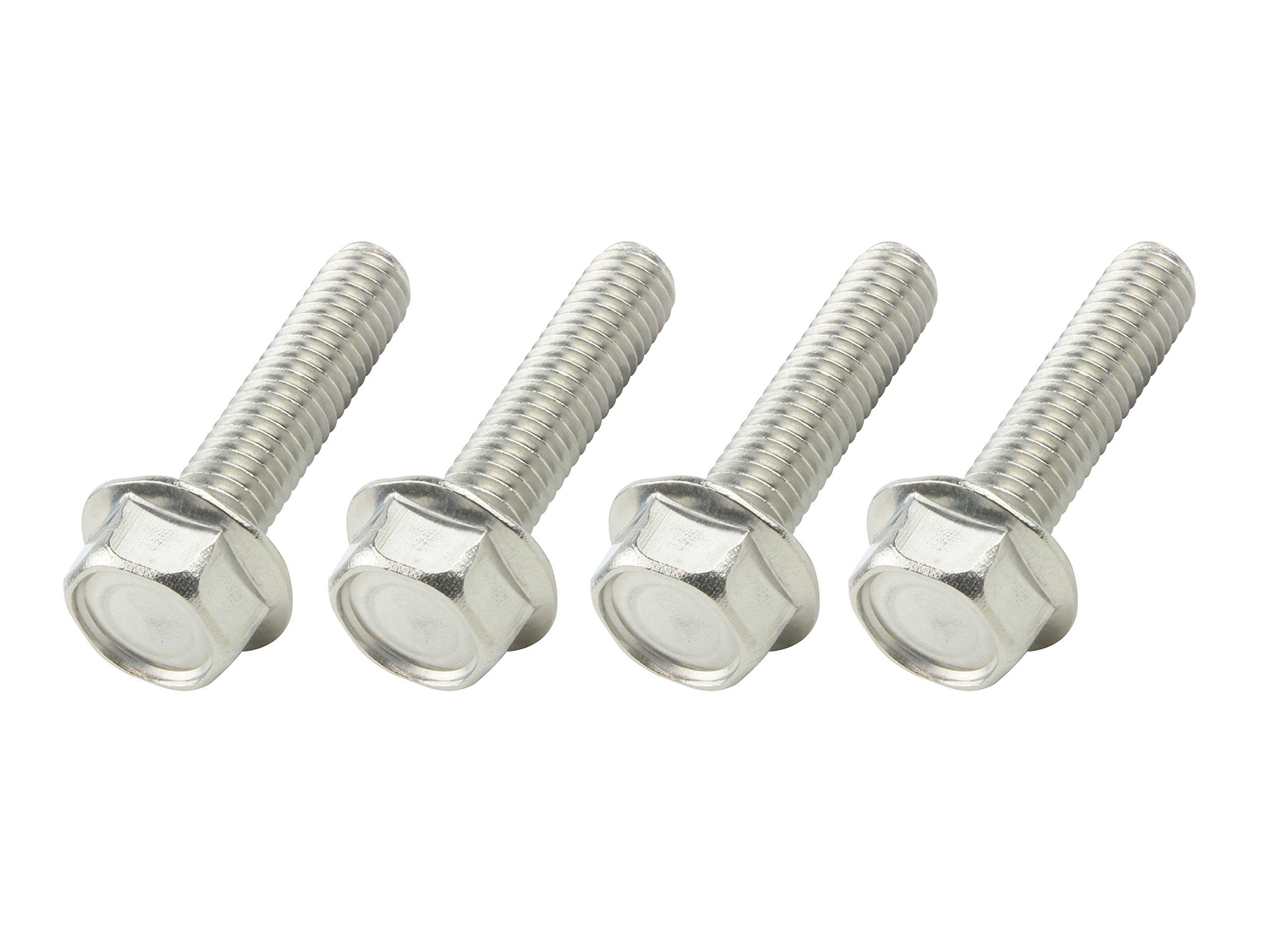 POSH FAITH Motorcycle Supplies Flange Hex Bolt Stainless Steel 4 M6×25