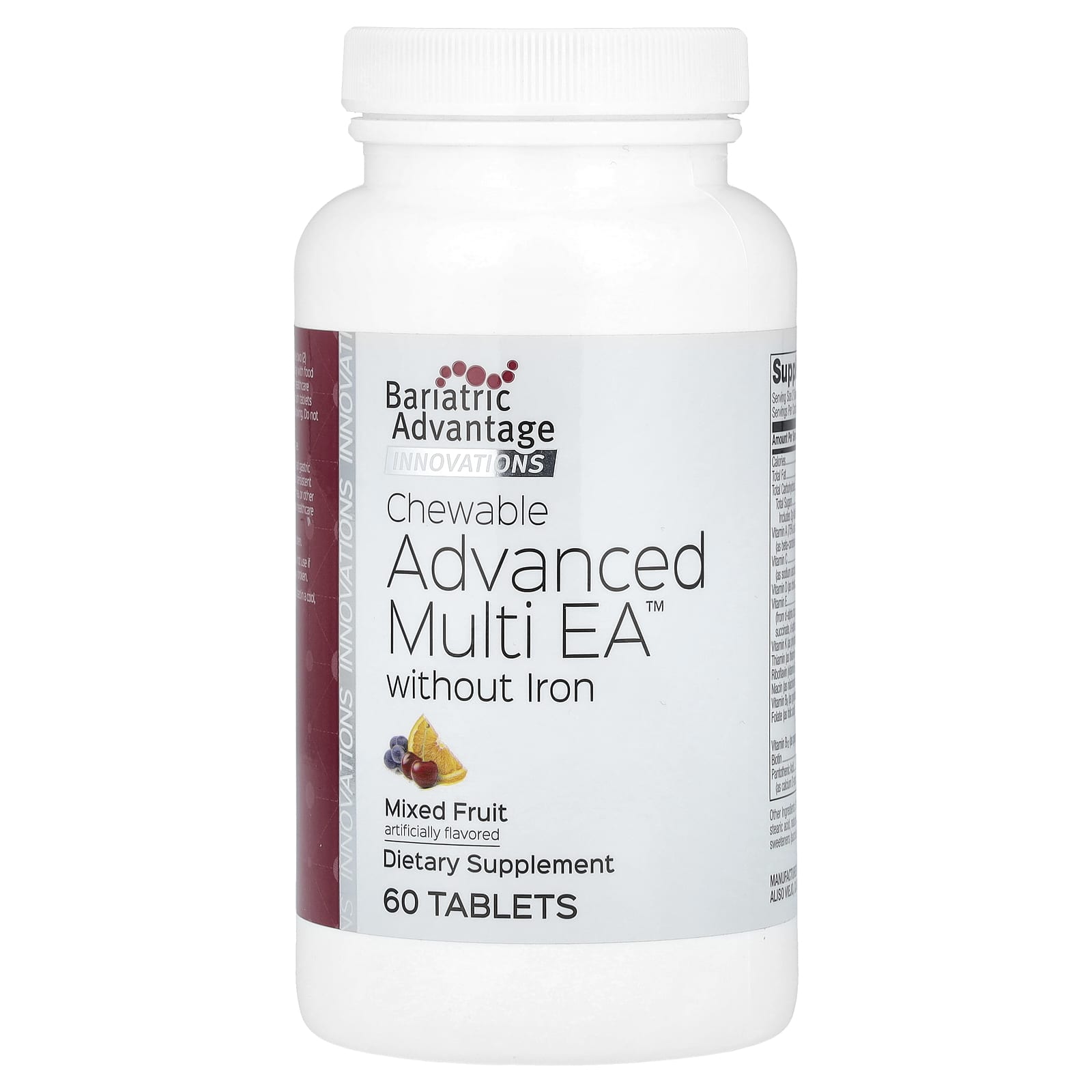 

Chewable Advanced Multi EA, Iron Free, Mixed Fruit, 60 Tablets