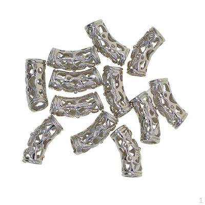 12 Pcs 5.5 Mm Hole European Tube Beads Jewelry Breadlock