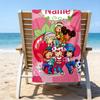 1pc Strawberry Princess1 Beach Towel with Custom Name, Beach/Swimming/Bath/Picnic/Camping Towel, Suitable for Seaside Beaches