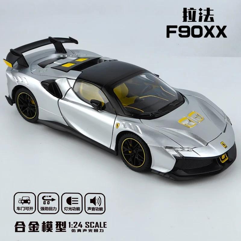 1:24  1:22 SF90XX Purosangue FVU SP3 Rafa FXXK Sport Car High Simulation Diecast Metal Alloy Model Car Sound Light Pull Back Toy