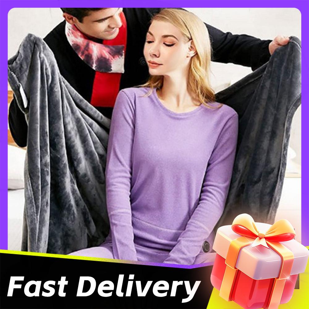 Portable Electric Heating Blanket USB Heating Shawl Blanket Powered Warmer Bed Heating Mat Winter Warm Heated Blanket Sofa Shawl