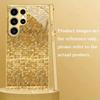 Golden mosaic electroplated glass phone case suitable for Samsung Galaxy S26 S25 S24 S23 S22 S20 FE/Ultra/Plus anti drop