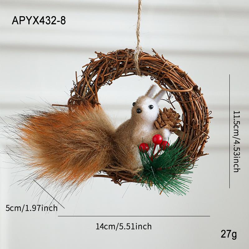 Foam Cartoon Squirrel Christmas Tree Ornament Pendant
