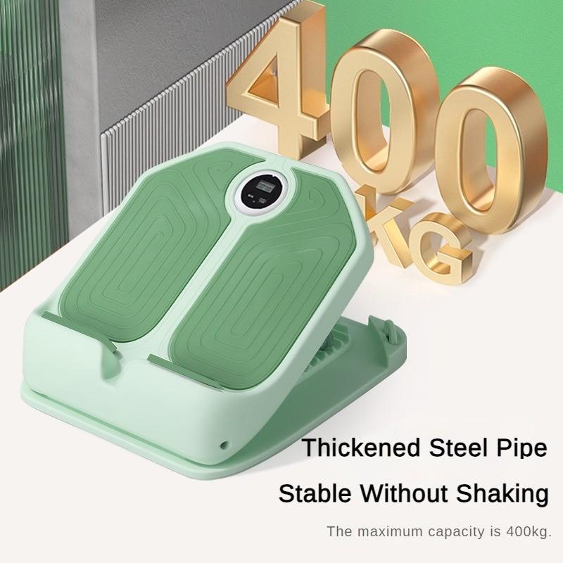 Pink/Green Multifunctional Stable Support Tensile Plate Digital Display Anti Slip Calf Stretcher Fitness Leg Press Assistive Equipment