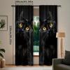 2 Pieces Rustic Animal Cat Curtains: Decorate Your Windows with Digital Printed Polyester Curtains - Suitable for Living Room,