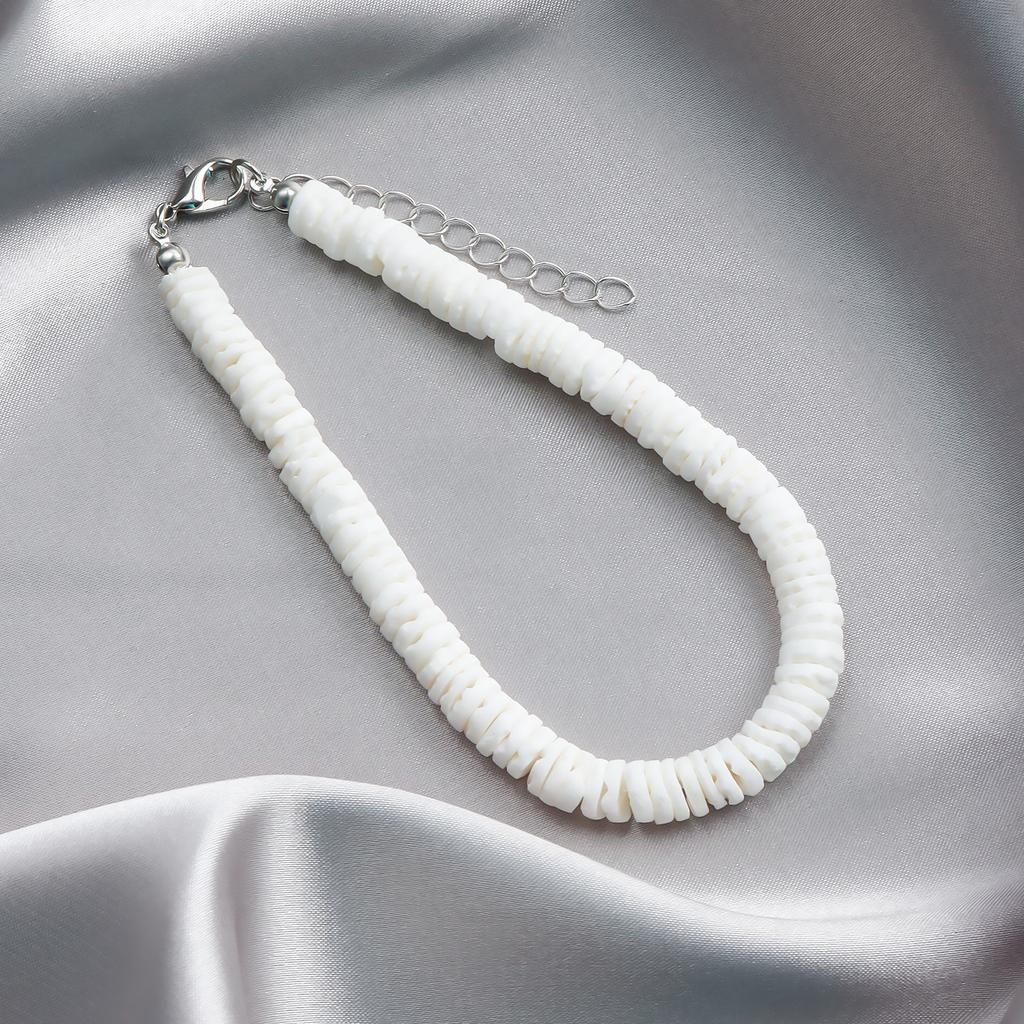 Puka Shell Anklet Handmade Natural Shredded Shell Hawaiian Beach Anklet Irregular Shell Feet Women