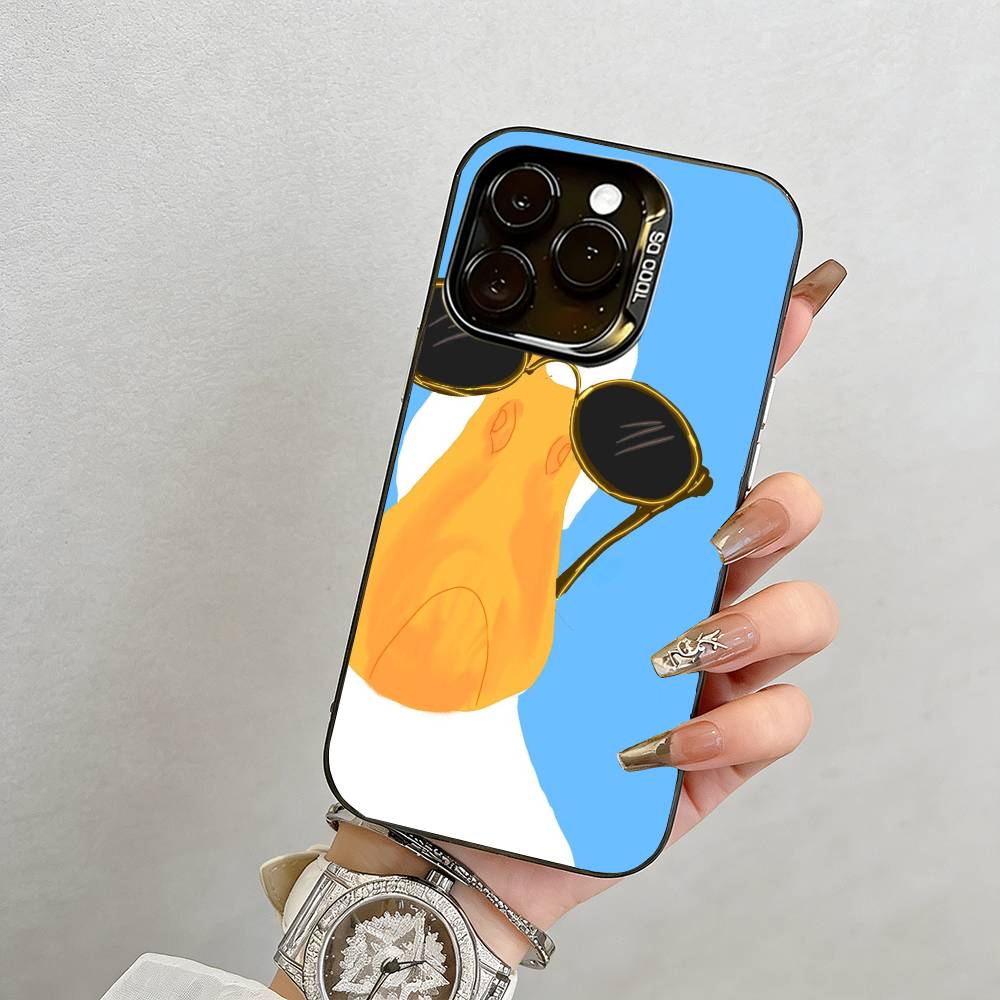 cartoon Phone Case For iPhone 17,16,15,14,13,12,11 Plus,Pro Max,XS,Colored Silver Plated Inside Cover