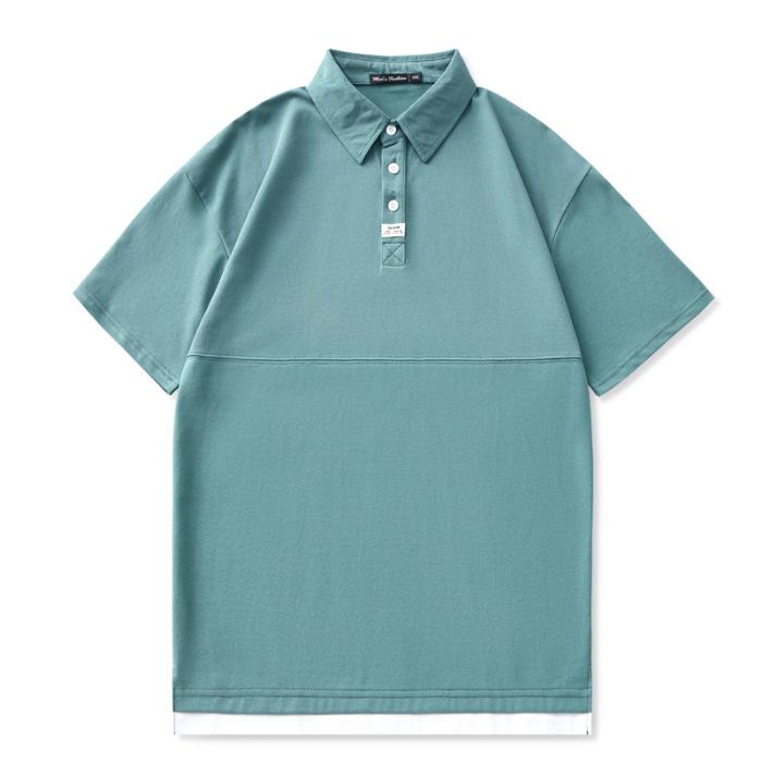 Summer Thin Short-sleeved POLO Shirt Men's Solid Color T-shirt Men's Lapel Thin Short T-top