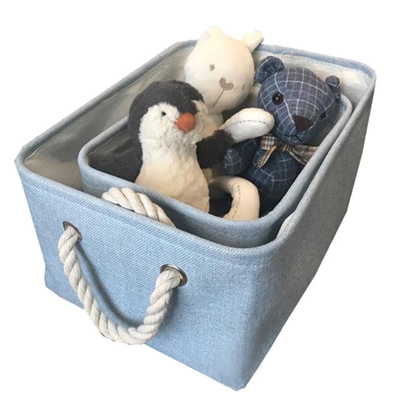 Foldable Children's Toy & Sundry Storage Basket - Washable Fabric Organizer for Living Room Items
