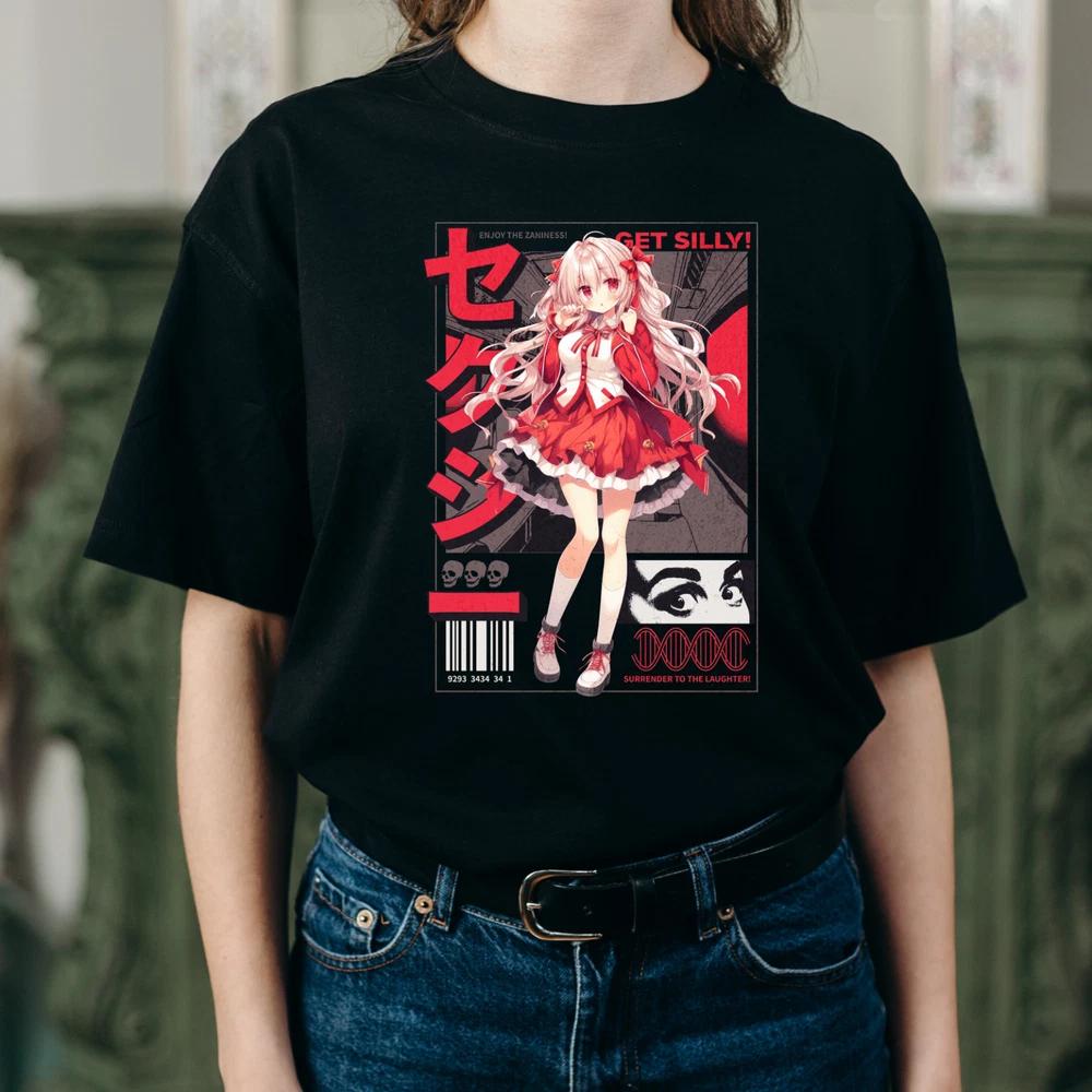 Kawaii Anime Girl TShirt Japanese Cute Unisexga Graphic Streetwear Unisex Black S