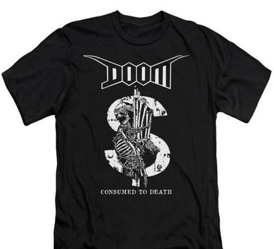 Doom - Consumed To Death T-Shirt, Musikband Indie Rock Punk Gothic Unisex T-Shirt