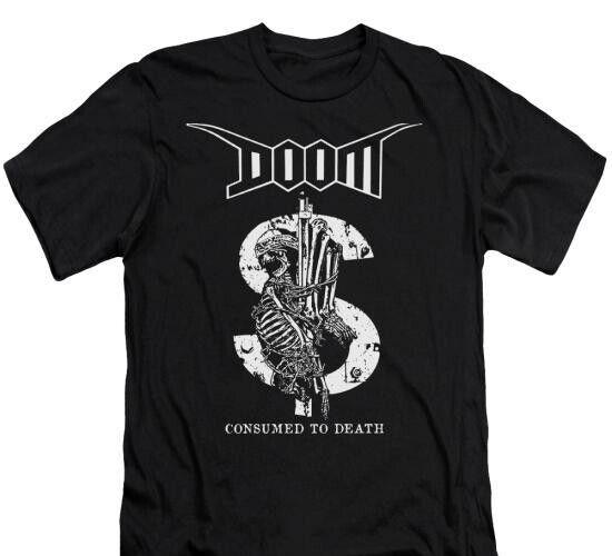 Doom - Consumed To Death T-Shirt, Music Band Indie Rock Punk  Gothic Unisex tee