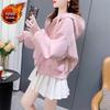 La Chapelle Fleece-lined Hooded Cardigan Sweatshirt