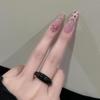 Leopard Print Butterfly Wearable Nails: Autumn Winter French Hand-Painted Cat Eye Removable High-Grade Nails