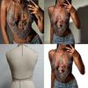 Metal Crosses Pendant Body Chain for Women Adorned with Rhinestones Halter Neck Crop Top for Parties and Casual Outings