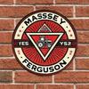 Vintage Massey Ferguson Tractor Metal Sign 8x8 Inch Rustic Aluminum Tin Plate for Garage Man Cave Wall Decor Farmhouse Bar