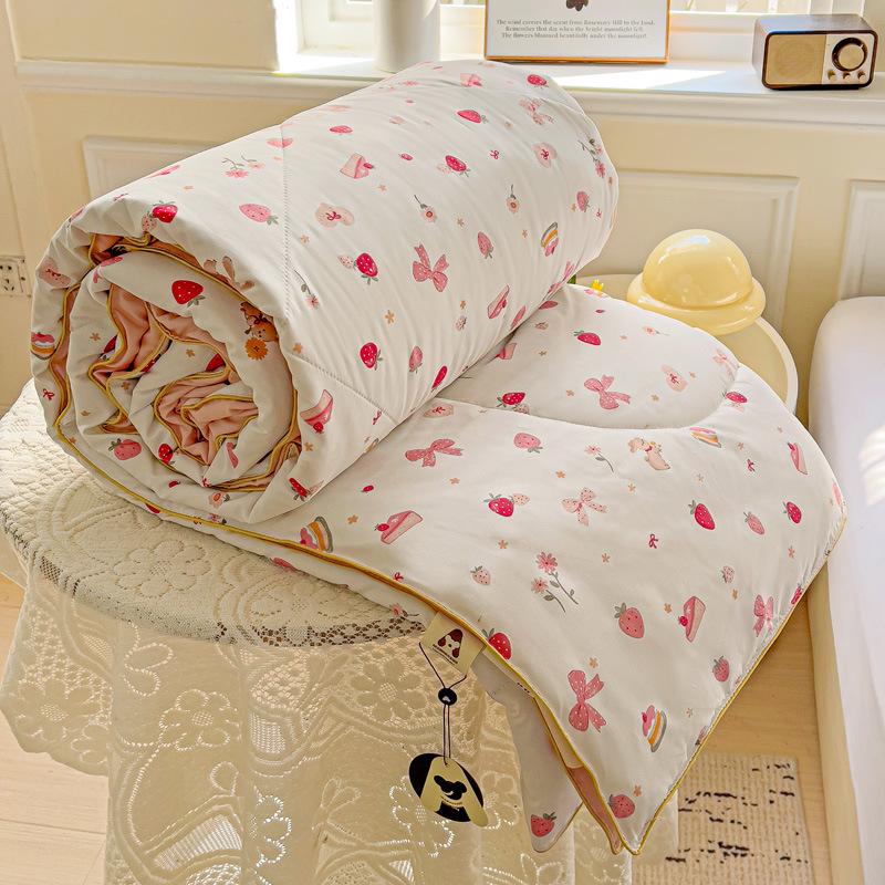 New A-Type Summer Cooling Quilt - Lightweight Single & Double for Dorms, Kids & Gifts