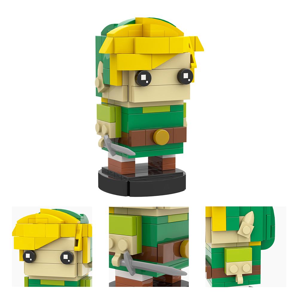 MOC Spiel Figuren Brickheadz Link Steine Motorrad Fahrzeug Kompatible Bausteine Spielzeug Für Kinder Erwachsene Freunde Geschenk Medol