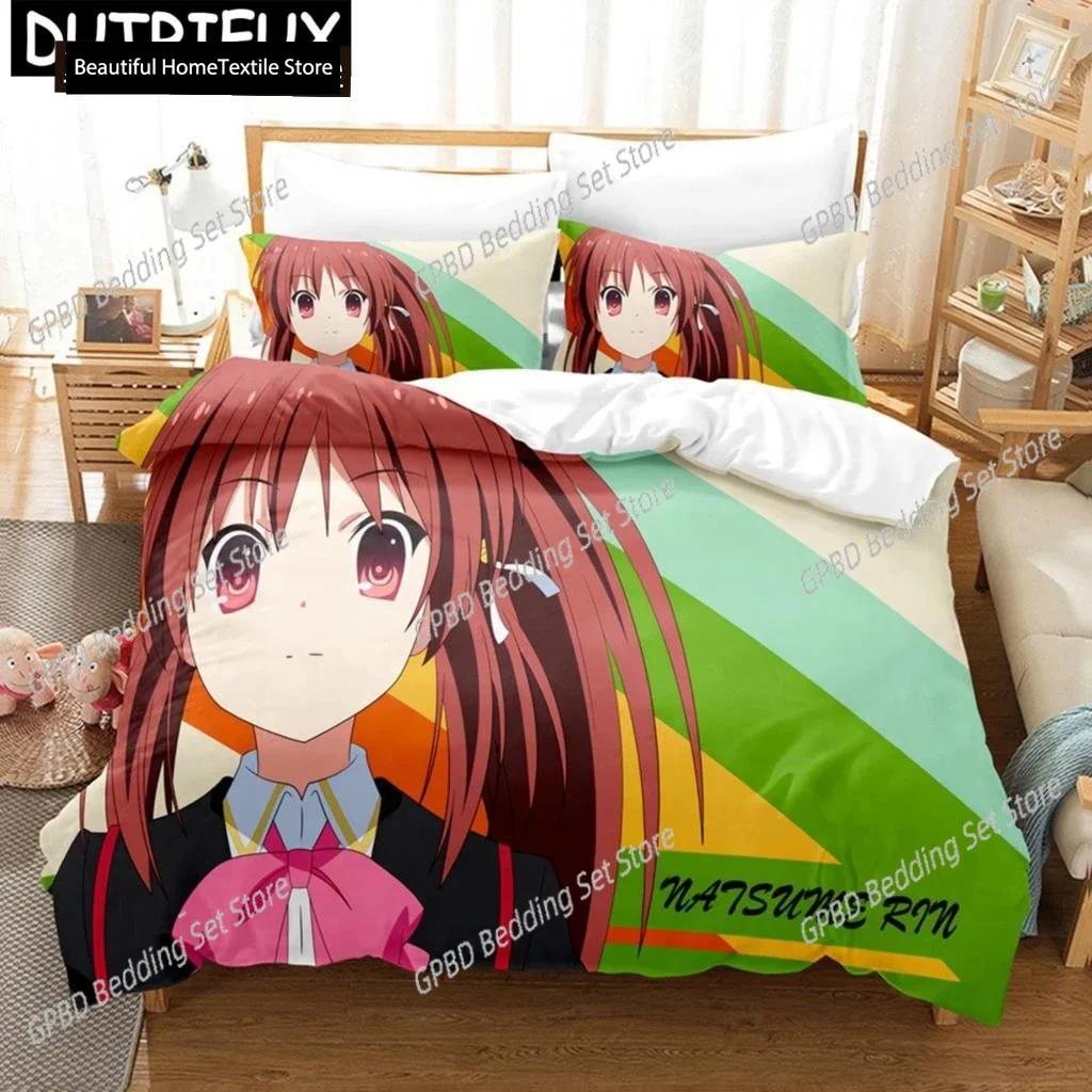 Japanese Anime Little Busters 3D NEW Duvet Cover Pillowcase Bedding Set Adult Boy Girl Bedroom Decoration Single Double Large