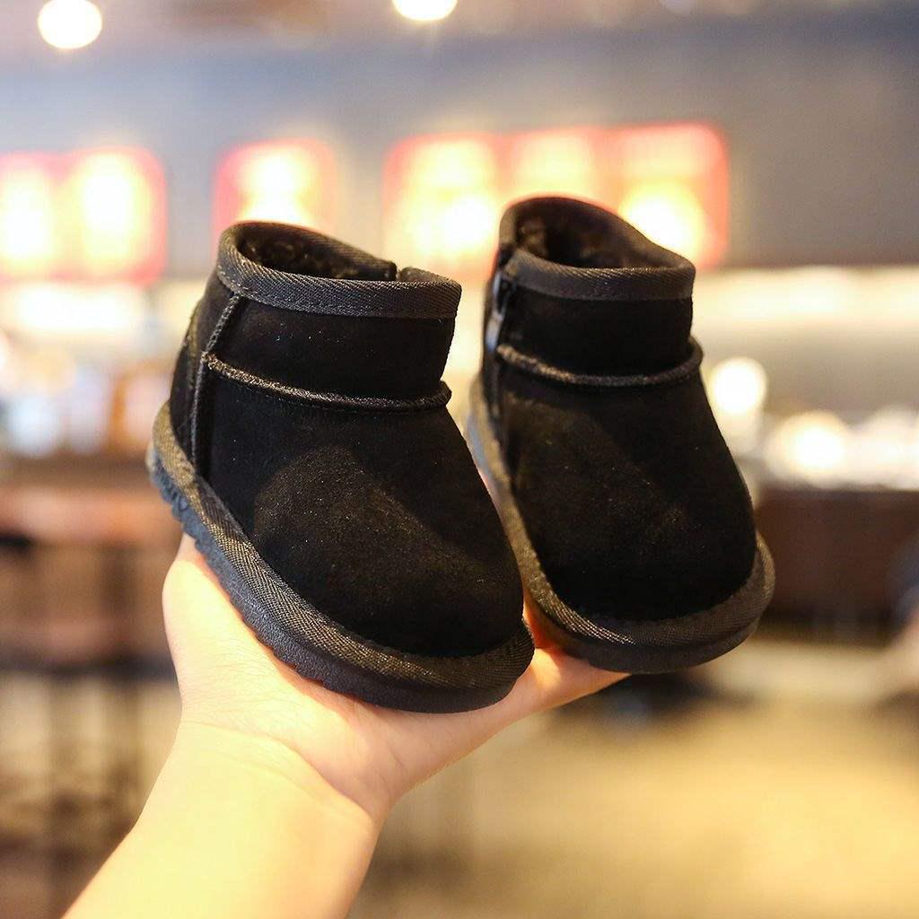 Velvet-Lined Winter Snow Boots - Soft Sole, Warm Toddler & Children's Shoes for Walking
