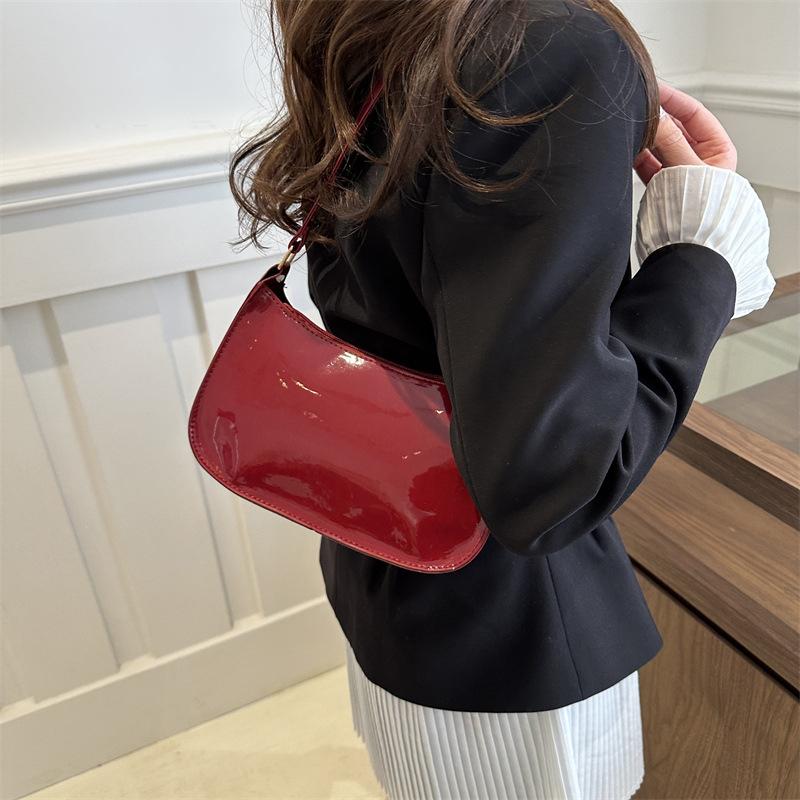 Retro Solid Color PU Leather Shoulder Underarm Bag Women's Fashion Handbags Casual Purses and Handbag Ladies Hobo Bags