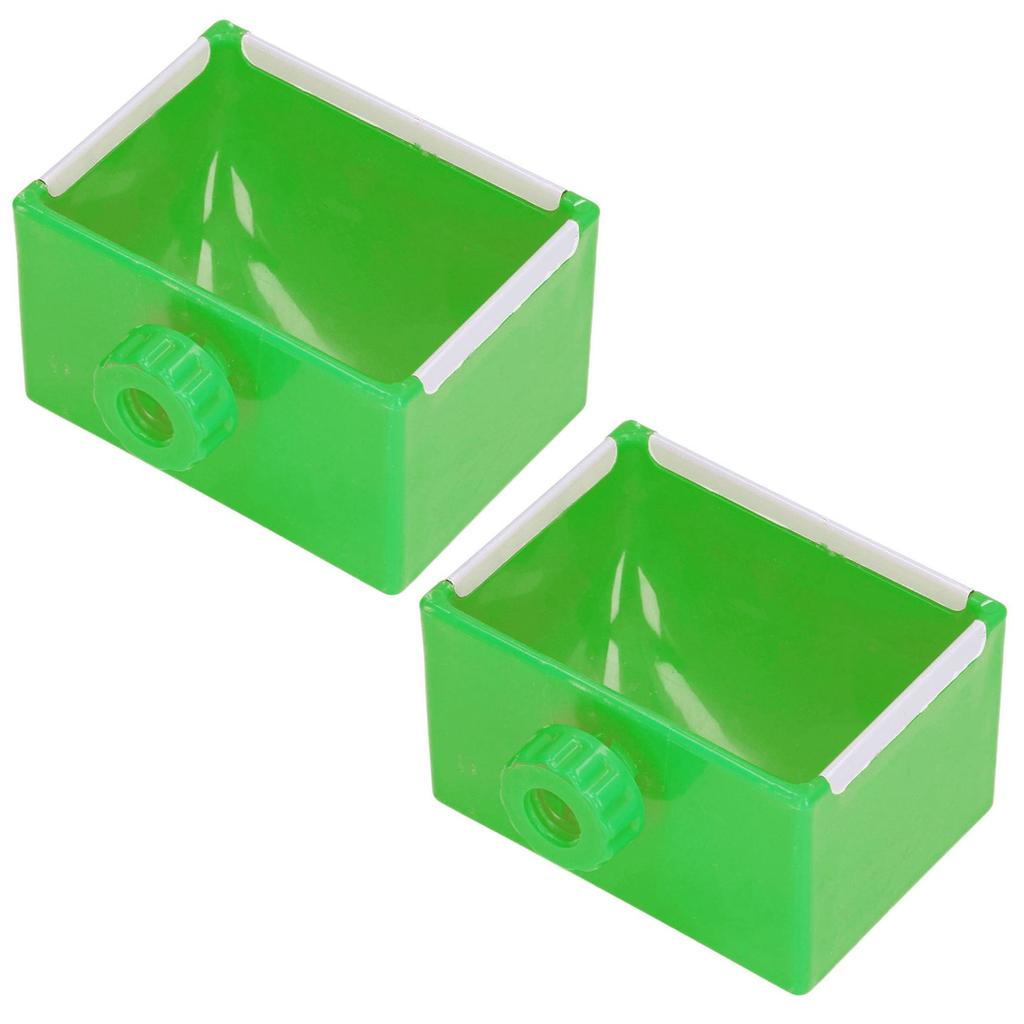 2 Τμχ Μπολ Σίτισης Κατοικιδίου Εύκολο να Βρεθεί Καθαρό Πλαστικό Υλικό Αποτρέπει το Δάγκωμα Τάπας Σίτισης Κατοικιδίου για Κλουβί Κατοικιδίου Χρήση Φαγητού Πράσινο