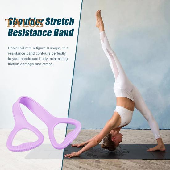 Taśma oporowa do ćwiczeń w kształcie ósemki z uchwytem antypoślizgowym, przenośna, dla mężczyzn i kobiet, rozciągająca ramiona, trening siłowy, elastyczny pasek, lina napinająca