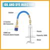 Oil and Dye Injectors Kit 30ml/1 Oz Hand Push Compressor Manual AC Oil Dye Injector with Quick Coupler 1/4 SAE Connector Car HVAC Compressor Oil Dye