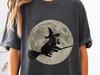 Halloween Basset Hound Moon Shirt – Spooky Basset On Broomstick Tee, Wizard Hat Basset Hound Mom or Dad Gift