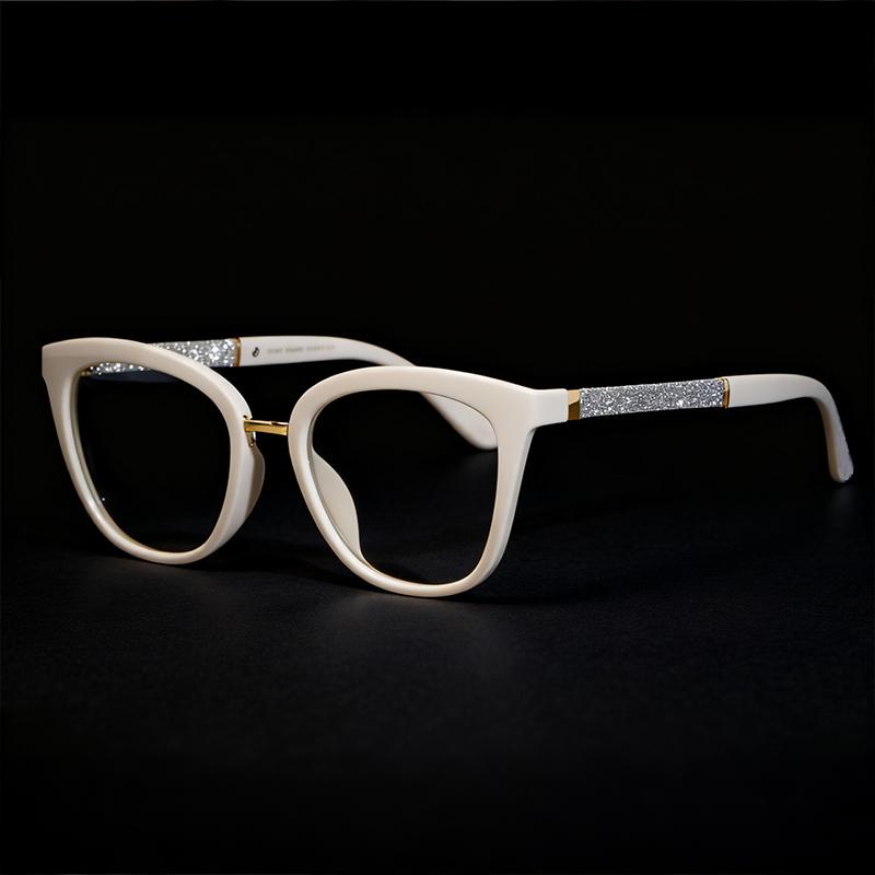 

Prescription Glasses Cat Eye Clear Lens Anti Blue Light Reading Glasses Ultralight Beige Fashion Goggles Customize Myopia Glasse Original Lenses бежевый