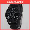 Trendy Quartz Watch For Adults Stylish Silicone Band Pointer Digital Display Metal Case