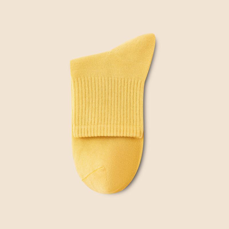 Pure Cotton Women's Mid-calf Socks for Autumn and Winter, All-cotton Boneless Sweat-absorbing Sports Cotton Socks for Women In Autumn