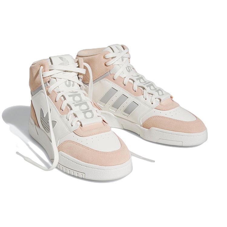 Adidas Originals Drop Step XL Comfortable Trendy Durable Non-Slip High-Top Skate Shoes Unisex Sneakers White Orange Gray FZ5710