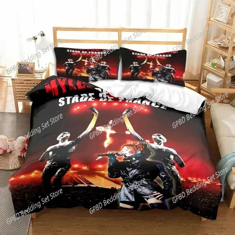 Singer Mylene Farmer Bedding Set 3D Printed Suitable For Bedroom Duvet Cover Set With Pillowcases Kids Home Textile