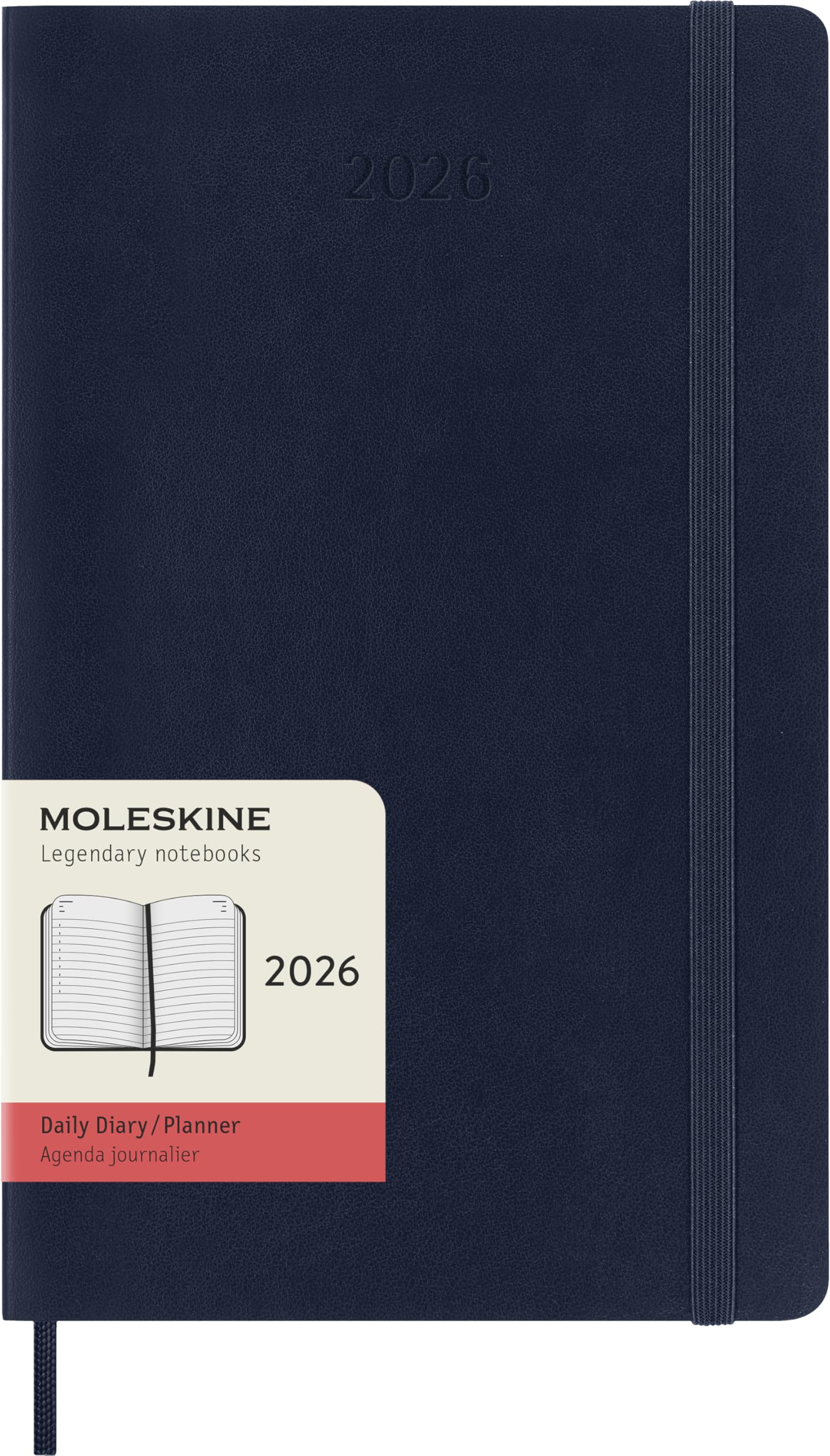 

Moleskine 2026 January Daily Large Size x Soft Sapphire DSB2012DC3Y26 Planner, Start, 12-Month Diary, (13cm 21cm), Cover, Blue,