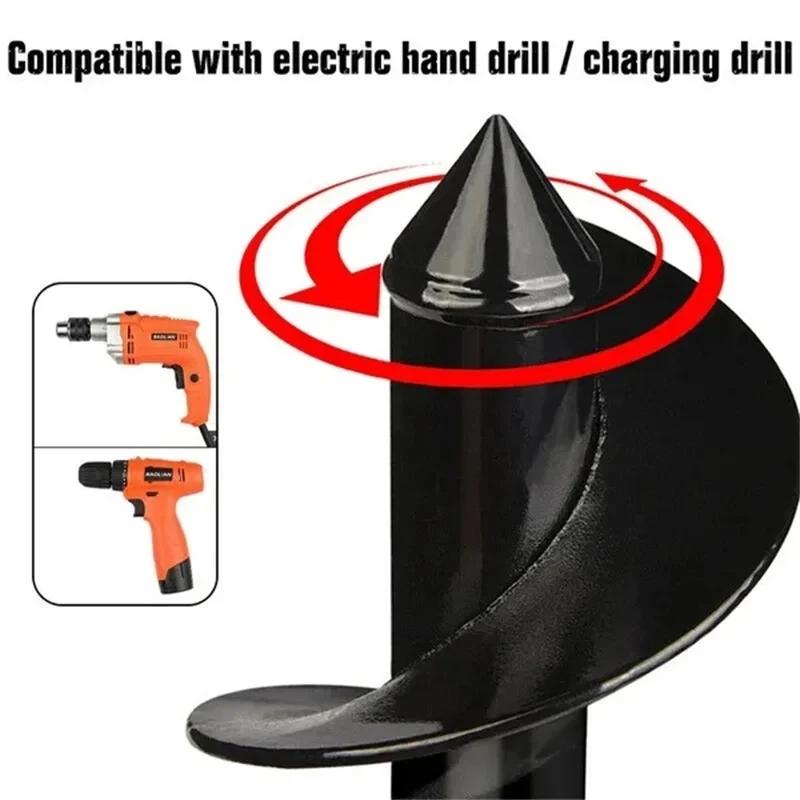 Ground Drill Matching Spiral Rod Drill Bit For Garden Vegetable Planting Rapid Planter Hole Digger for Hex Drive Drill Bit Tool