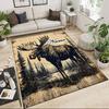 1PC Custom Name Moose Wilderness Theme Floor Mat Ideal for Living Room, Game Rooms, Office, Bedroom,Floor Mat Playful Design